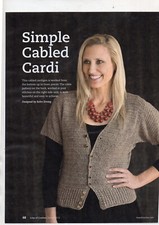 WOMANS SIMPLE CABLED CARDIGAN CROCHET PATTERN