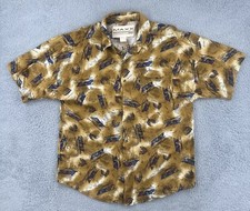 Vintage MAXX FM 90s Men’s Large Made In USA Button Up Rayon Shirt Southwestern