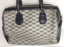 Michael Kors Mercer Signature Medium Handbag in black & grey with dust bag