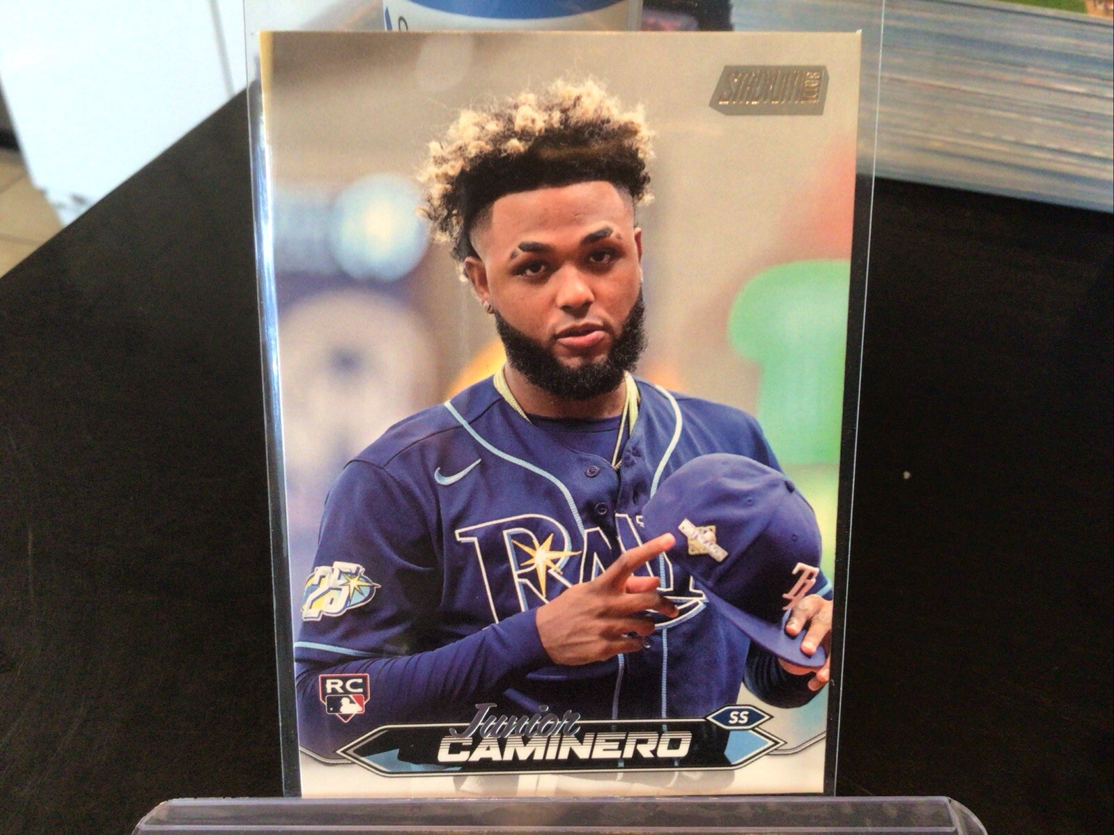 2024 Topps Stadium Club #223 Junior Caminero, Tampa Bay Rays RC