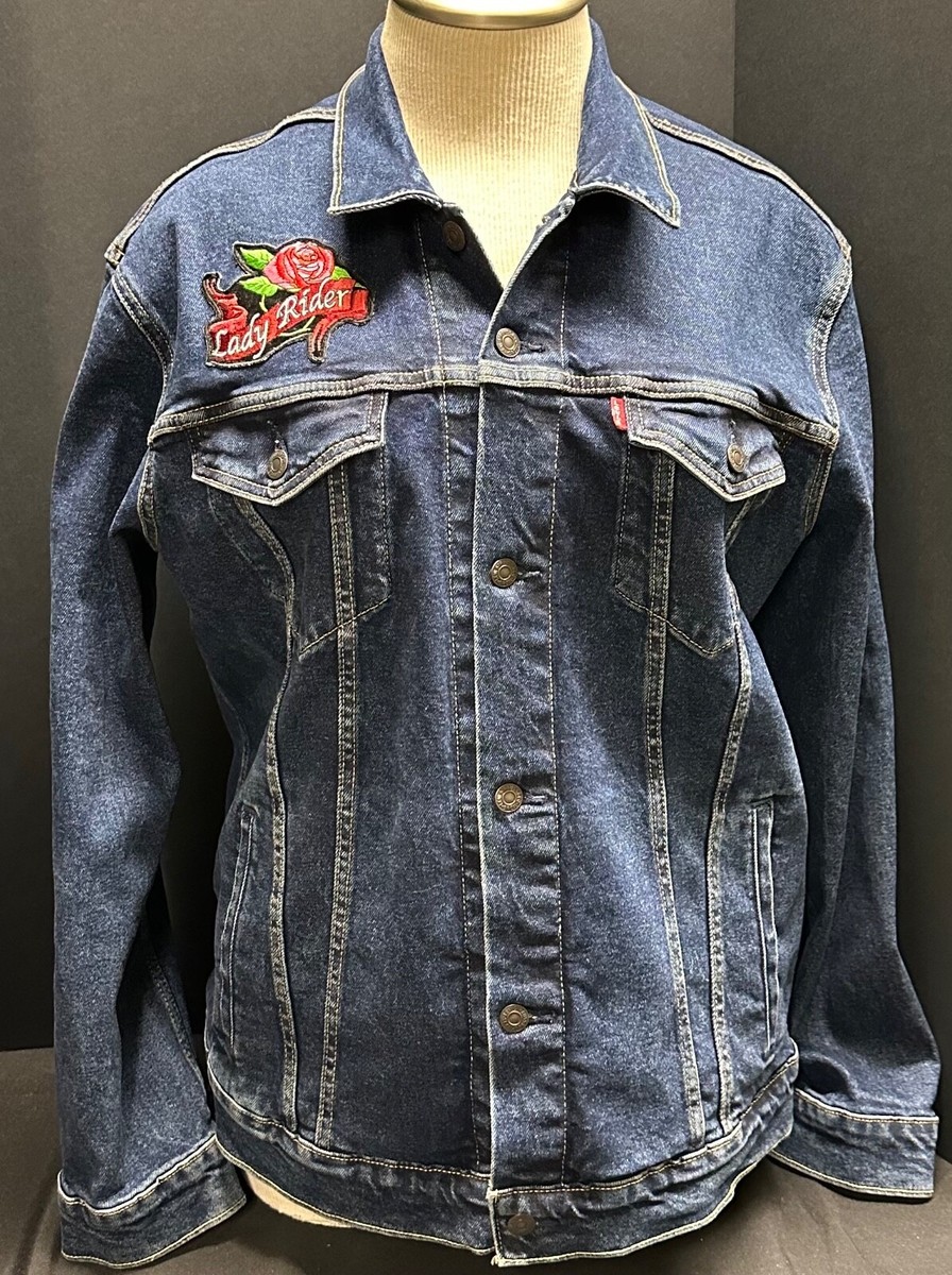 Levi Strauss Denim Red Tag Jacket with Embroidered Patches
