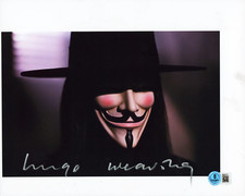 Hugo Weaving ~ Signed Autographed V for Vendetta Photograph ~ BAS Beckett