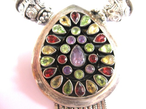 Collier Argento 925 Con Edelsteionen, 77,06 G