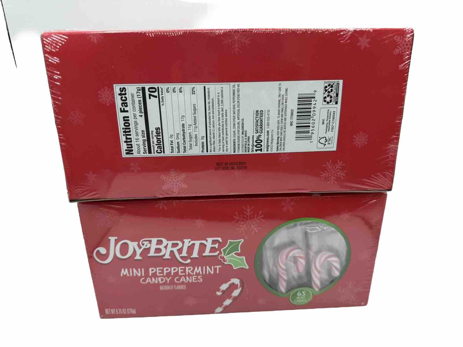 Lot of 2 Joybrite Mini Candy Canes 65 Count Each 130 Canes Total eBay