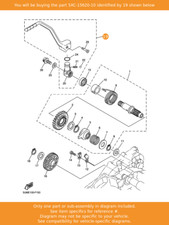 YAMAHA Kick Crank Assy, 5XC-15620-10 OEM WR250F