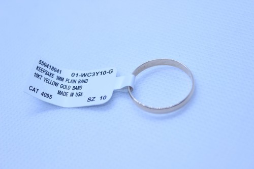 New Minimalist 10K Yellow Gold Band US Sz10 Solid Gold Polished Ring 1.4g