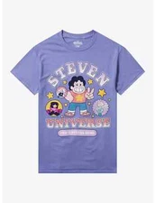 Steven Universe Juniors Crystal Gems Cartoon Lavender Shirt New M, XL