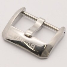 BULOVA Genuine Buckle Men's Wrist Watch Strap Band Parts Silver Color 18mm 3