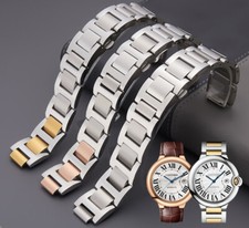 18MM WATCH BAND BRACELET FOR CARTIER BALLON BLEU SOLID 316L STAINLESS STEEL