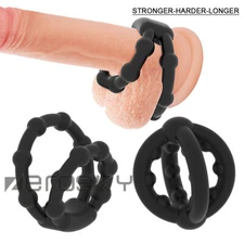 Men Chastity Scrotum Testicles Squeeze Ring Male Ball Stretcher Enhancer Enlarge