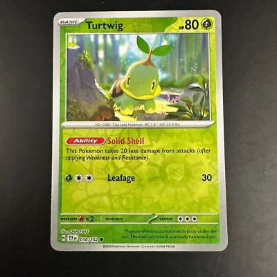 Turtwig 010/162 Reverse Holo Pokemon TCG Scarlet & Violet Temporal Forces |  eBay