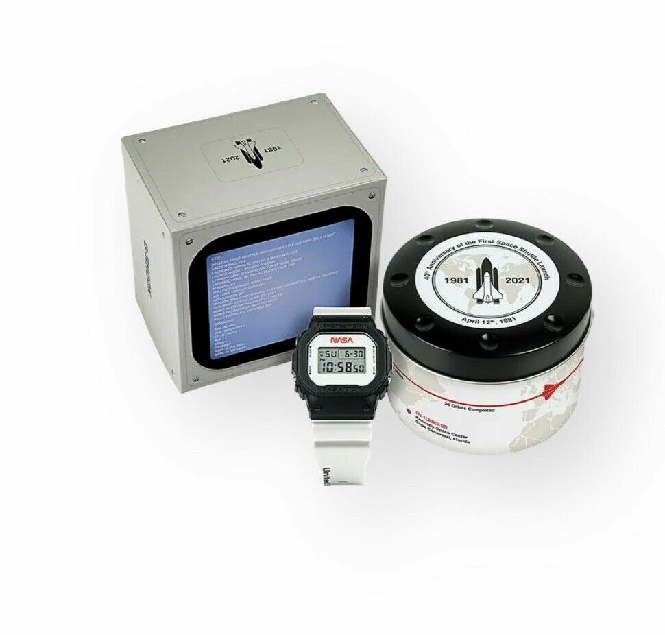 Casio G-Shock DW5600NASA20 48.9mm White Resin Case with Casio G-Shock DW5600NASA20 48.9mm White Resin Case with