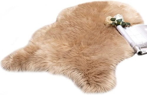 Faux Fur Area Rugs Sheepskin Fluffy Mat Fleece Chair Cover Seat Pad 90*60 cm