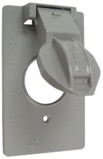 Bell Outdoor 51550, 1-Gang, Gray, Aluminum, Weatherproof Device Box Cover, 1 pc