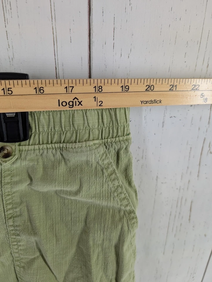 Pantalones cortos de verano Sonoma talla grande 18 verde cintura elástica para mujer Foto 4 de 4