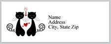 Personalized Address Labels Two Cats in love  bx 329 