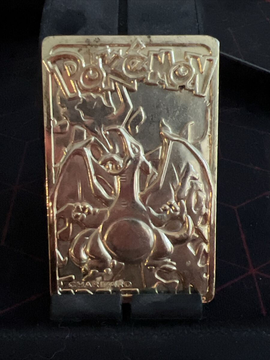 Vintage Pokemon 23K Gold Plated Charizard Trading Card 1999 Vintage Pokemon 23K Gold Plated Charizard Trading Card 1999