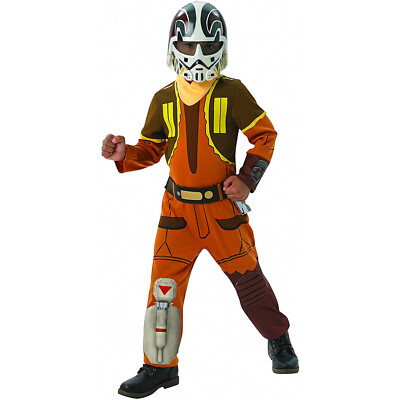 KINDER STAR WARS KOSTÜM & MASKE / Ezra Bridger Spectre-6 Jedi Karneval Fasching