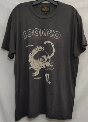 Sheehan & Co Men's 3XL XXXL Zodiac Scorpio T Shirt Charcoal Grey Bespoke Artisan