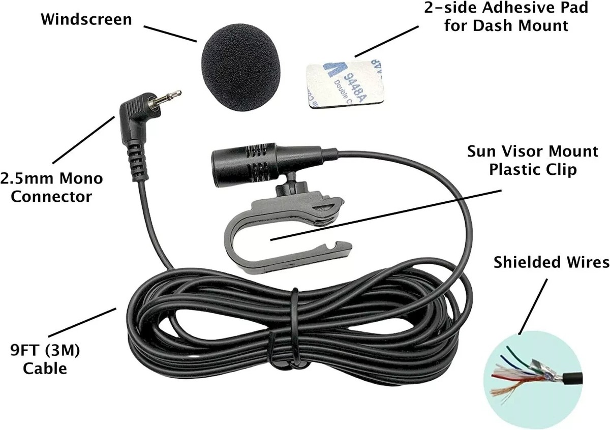Microphone for PIONEER DMH-WT8600NEX DMHWT8600NEX DMH Car Radio