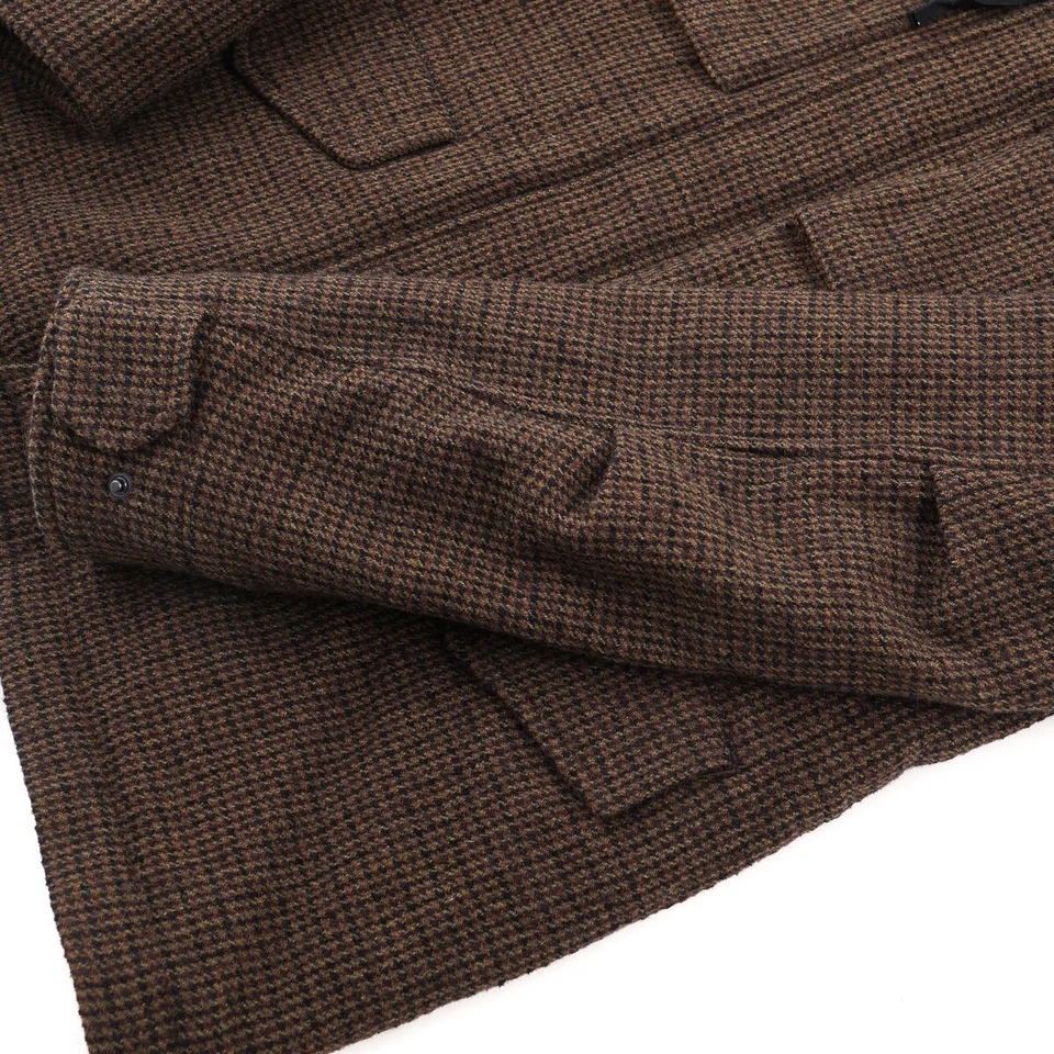 Aspesi F/W 24-25 'Minifield' Houndstooth Check Tweed Wool Field Jacket L New - Image 3 of 4