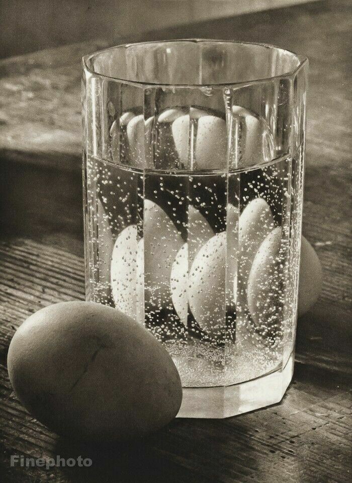 1950s JOSEF SUDEK Vintage Still Life Glass Eggs Original Photo