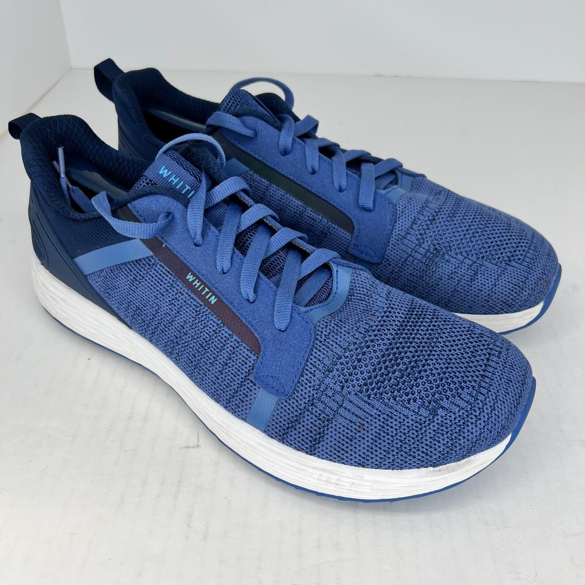 Whitin Mens S82 Blue Zero Drop Wide Toe Box Lace Up Low Top Size