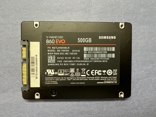 SAMSUNG 860 EVO 500GB 2.5" SATA LAPTOP / PC SOLID STATE DRIVE SSD MZ-76E500