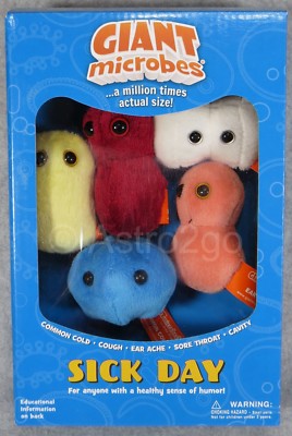 GIANT MICROBES--SICK DAY THEME BOX-Cavity Common Cold Cough Ear Ache Sore Throat