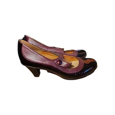 Sofft Women's Maroon Heeled Mary Jane Dress Shoes Size: 10