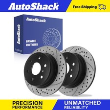 Rear Drilled Slotted Brake Rotors For 2007-2018 Chevrolet Silverado 1500 Rear Drilled Slotted Brake Rotors For 2007-2018 Chevrolet Silverado 1500