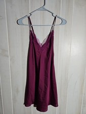 Victoria Secret Nightie Babydoll Slip Plum Purple Sz M Lingerie