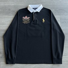 Polo Ralph Lauren LXVII Rugby Shirt Men  s Large Long Sleeve Crest Logo 8 Preppy