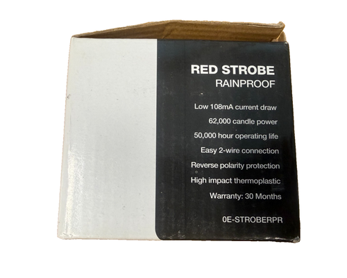 W Box Technologies 0E-STROBERPR Rainproof Strobe, Red - Picture 3 of 3