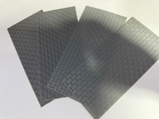 O Scale Stone Medium Blocks 1/2  x1/4   Model Train Scenery Sheets - 4 Textured