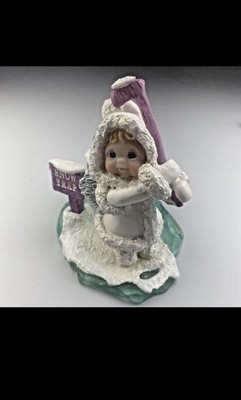 Dreamsicles Northern Lights Frosty Fairways Snowman Figurine Resin Signed 1999