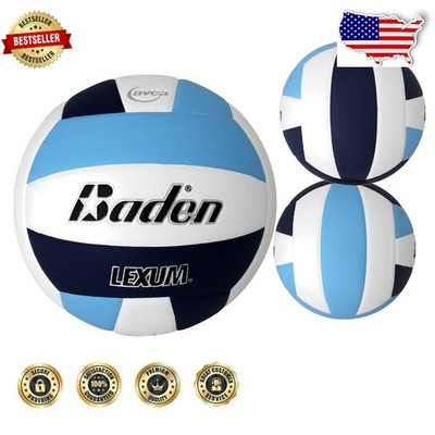 Lexum Official Game Volleyball - AVCA Approved, Youth, Carolina Blue Microfiber
