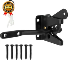 Upgrade Self-Locking Gate Latch for Wooden Fence Heavy Duty Automatic Gravity