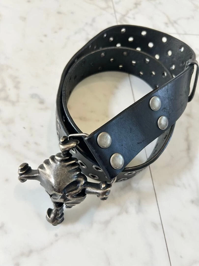 【超レア】Oakley スカルバックル ベルト ブラック Oakley Leather Skull Belts for Men for sale | eBay