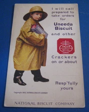 ANTIQUE 1902 UNEEDA BISCUIT ADVERTISING UDB POSTCARD AMERICANA COLORFUL