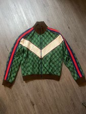 Gucci Monogram Track Jacket Green   Authentic...