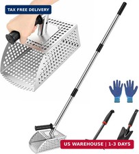 Sand Scoop for Metal Detecting, 45" Long Handle, Heavy Duty Stainless Steel  De
