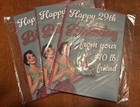 “Happy 29th Birthday from your 110 lb. friend” 3 Cards + Red Envelopes — photo 2