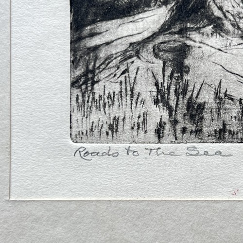1940s Etching SAN FRANCISCO ROAD TO SEA Pencil-Signed LISTED Ruth Melnicoe VTG - Picture 5 of 13