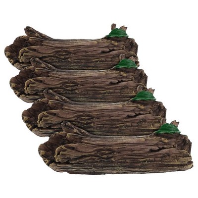 4 Pcs Artificial Tree Stump Mini Garden Decorations Micro Landscape
