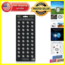High Capacity 40 Pack AG3 LR41 Button Cell Batteries - 1.5V Performance Power