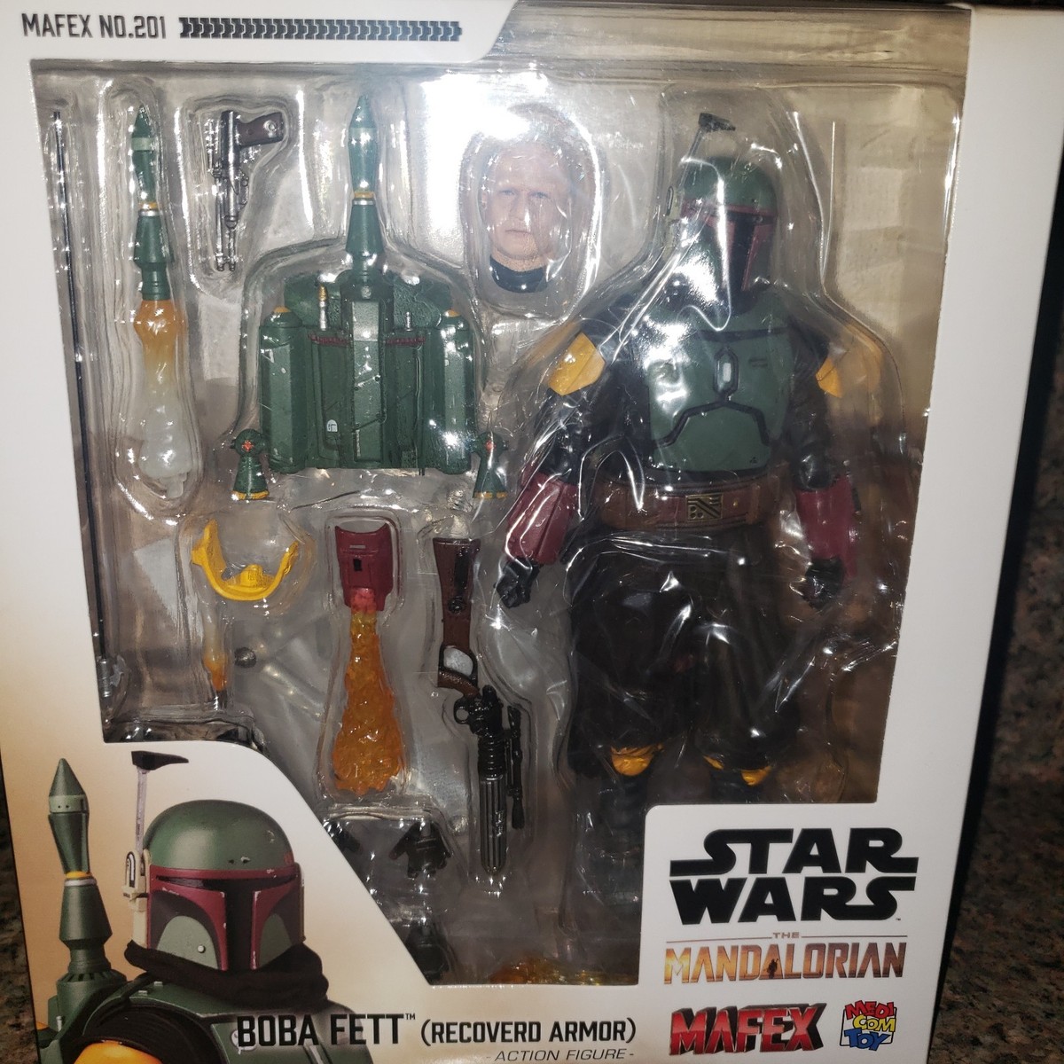 Star Wars, The Mandalorian, Boba Fett Recovered Armor Mafex