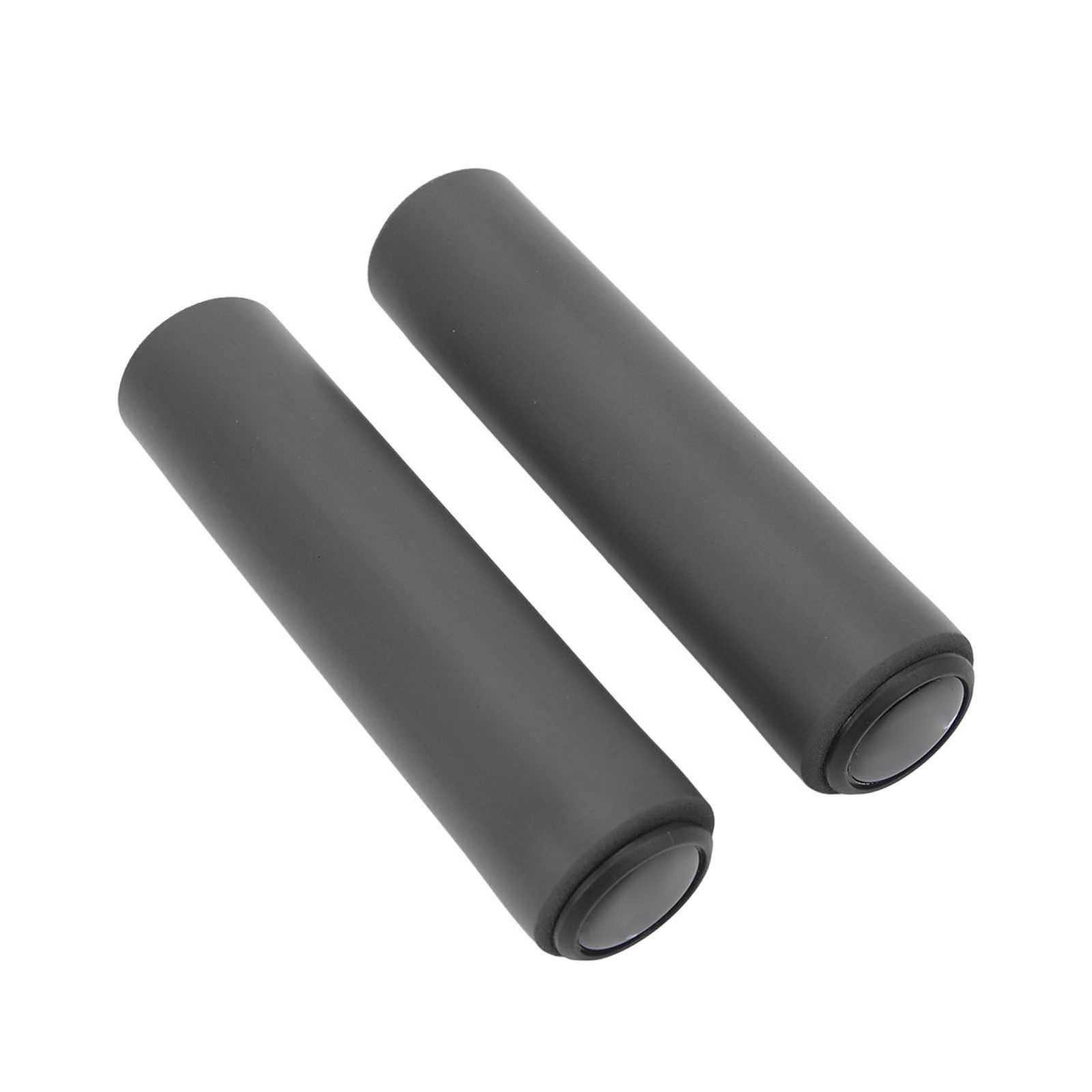Black 2Pcs Mountain Bike Grips Soft Nonslip Silicone Reduce Hand Fatigue PVC BL