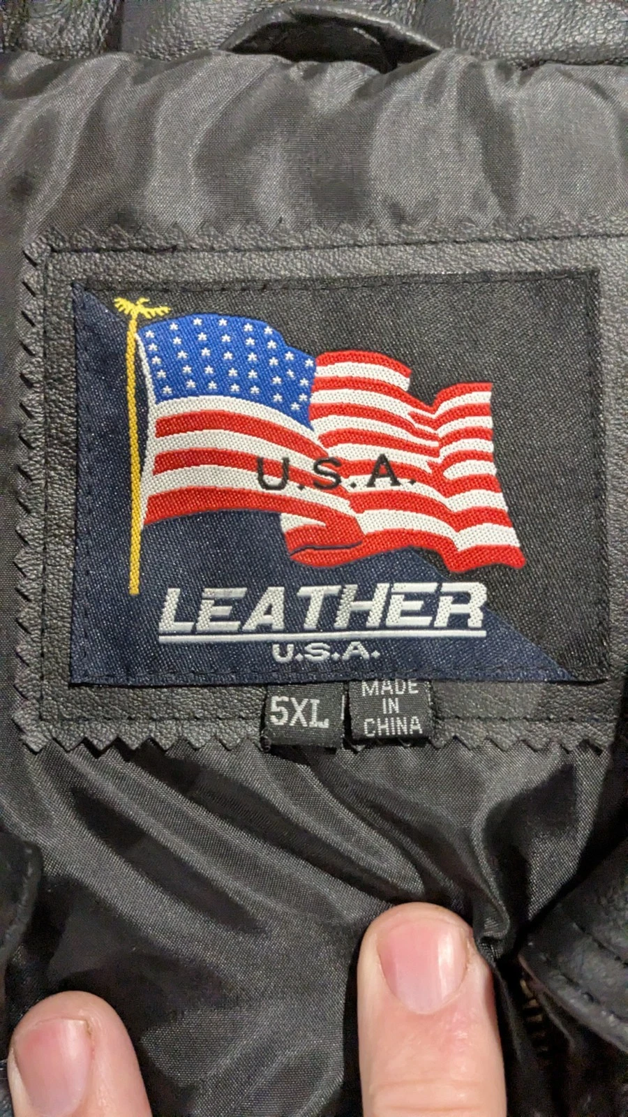 Jacket leather men flight A-2 style  5 XL image 5
