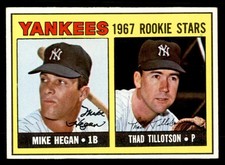 1967 TOPPS #553 MIKE HEGAN YANKEES EX-MT SET BREAK 552522 (KYCARDS)